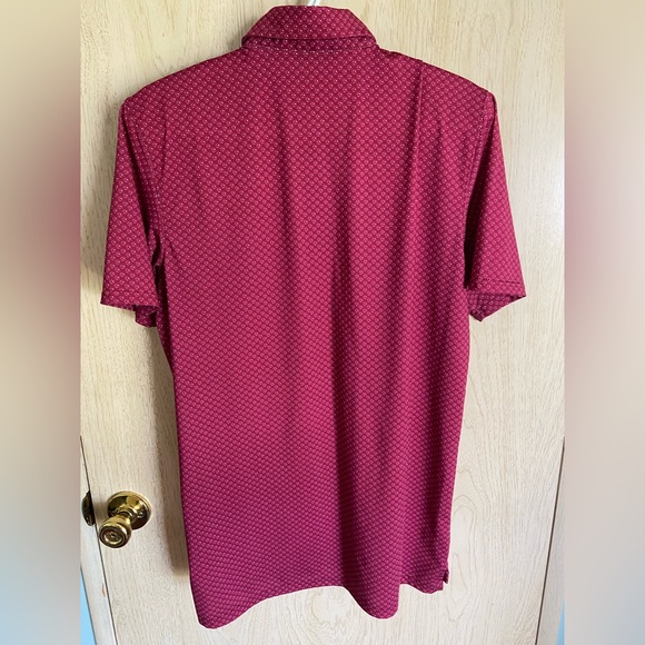 HOLDERNESS & BOURNE Burgundy Polo Allover Card Print Seminole Golf Embroidery S - Picture 6 of 8